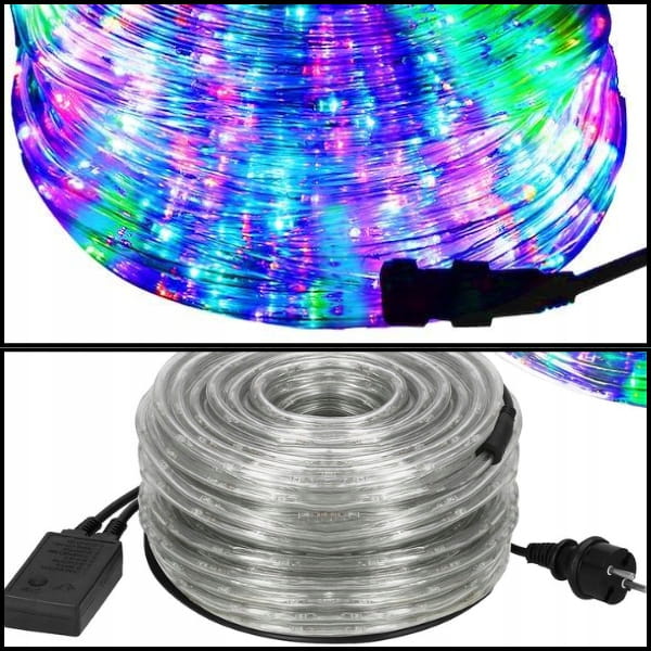 Wąż Świetlny Zewnętrzny 480LED Lampki Choinkowe IP44 20m Programator Multi