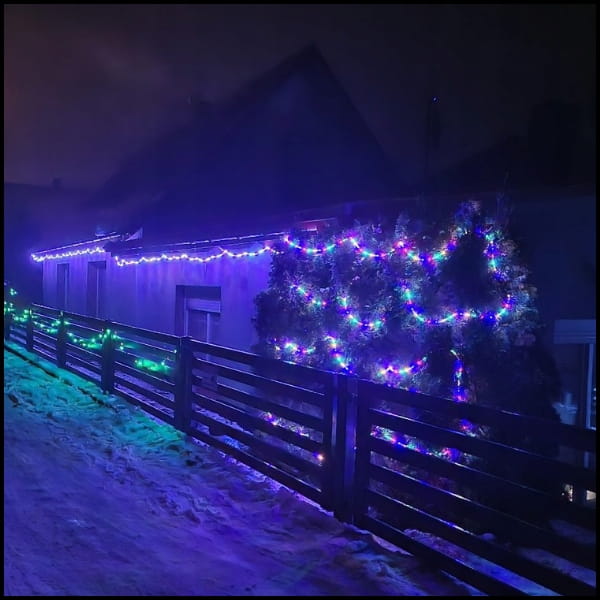 Wąż Świetlny Zewnętrzny 480LED Lampki Choinkowe IP44 20m Programator Multi