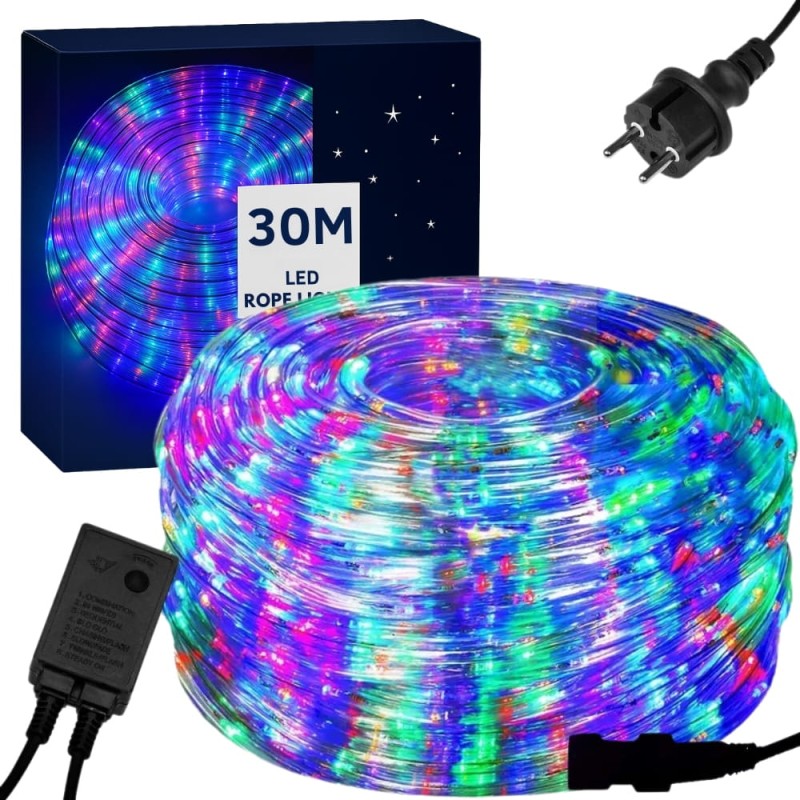 Wąż Świetlny Zewnętrzny 720LED Lampki Choinkowe IP44 30m Programator Multi