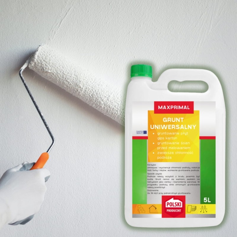 Grunt Uniwersalny Do Ścian Betonu Gładzi Pod Tynk Farbę Karton Gips 5L