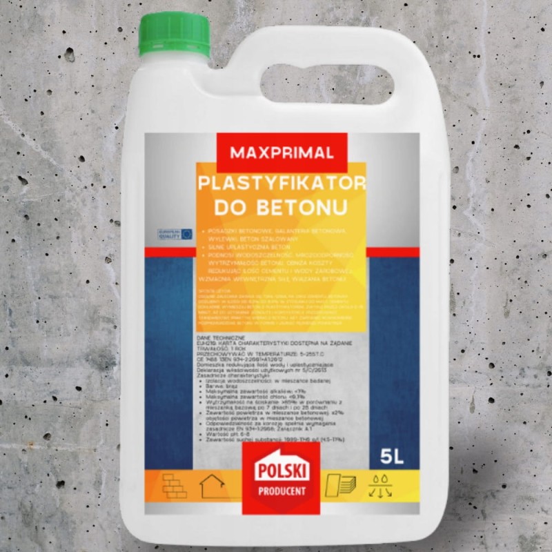Plastyfikator Do Betonu 5L Beton Posadzki Wylewki Galanteria Betonowa