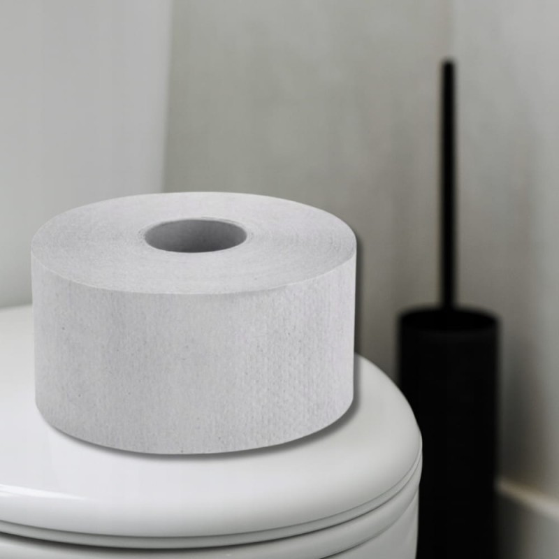 Papier toaletowy Makulatura do podajnika JUMBO 105m Szary 12 rolek Gofrowan