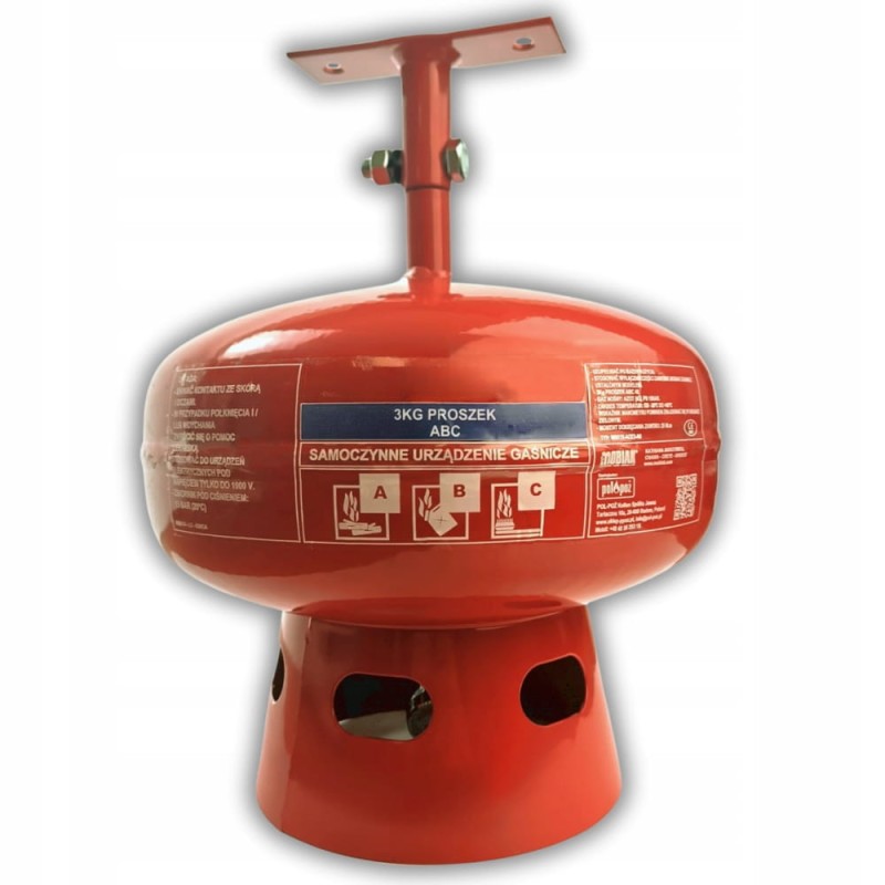 Automatyczne Samoczynne urządzenie gaśnicze SUG-3x z Wieszakiem ABC 3kg