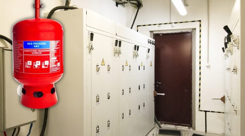 Automatyczne Samoczynne urządzenie gaśnicze SUG-6x z Wieszakiem ABC 6kg