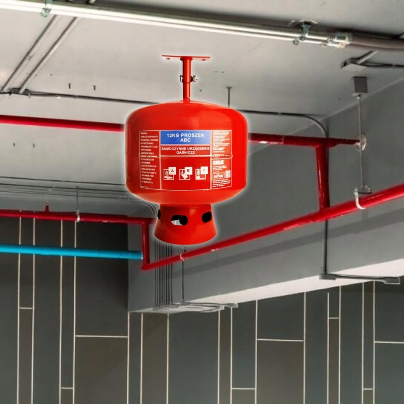 Automatyczne Samoczynne urządzenie gaśnicze SUG-12x z Wieszakiem ABC 12kg