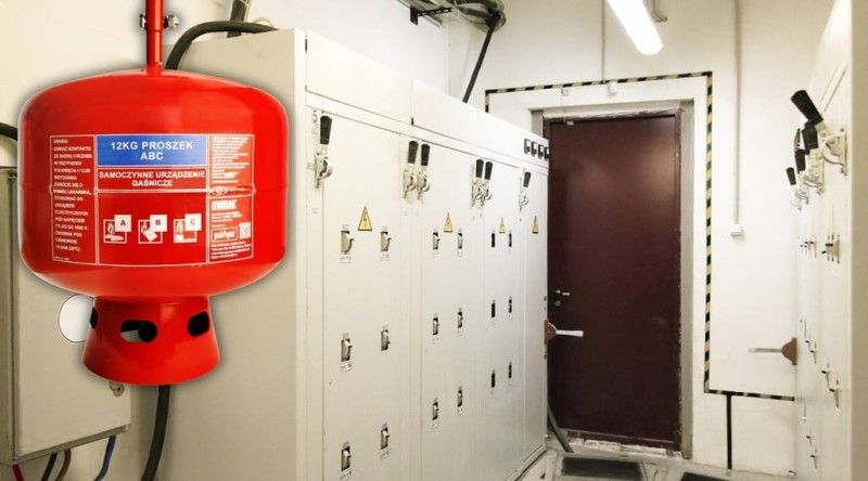 Automatyczne Samoczynne urządzenie gaśnicze SUG-12x z Wieszakiem ABC 12kg