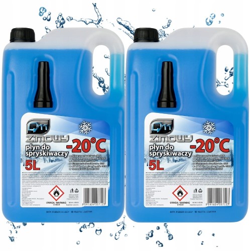 Płyn Do Spryskiwaczy Zimowy 2x5L Na Zimę Na Mróz Gotowy + Lejek -20°C 10L