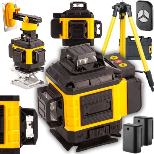 Poziomnica Laserowa Poziomica 4D 16 Linii Krzyżowa 360° Laser Zestaw Statyw