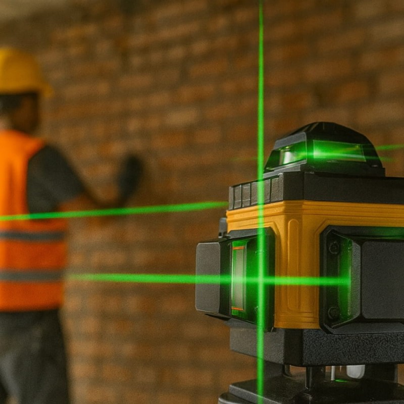 Poziomnica Laserowa Poziomica 4D 16 Linii Krzyżowa 360° Laser Zestaw Statyw