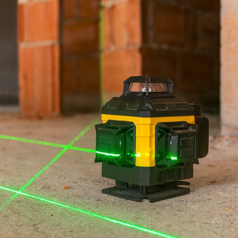Poziomnica Laserowa Poziomica 4D 16 Linii Krzyżowa 360° Laser Zestaw Statyw
