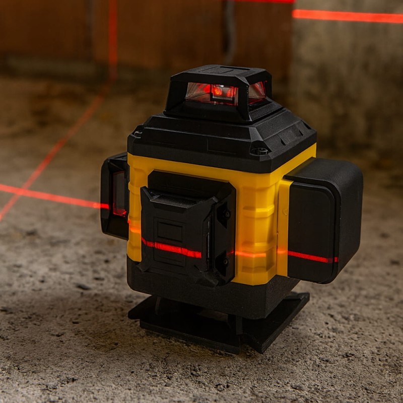 Poziomnica Laserowa Poziomica 4D 16 Linii Krzyżowa 360° Laser Zestaw Statyw