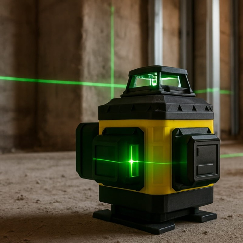 Poziomnica Laserowa Poziomica 4D 16 Linii Krzyżowa 360° Laser Zestaw Statyw
