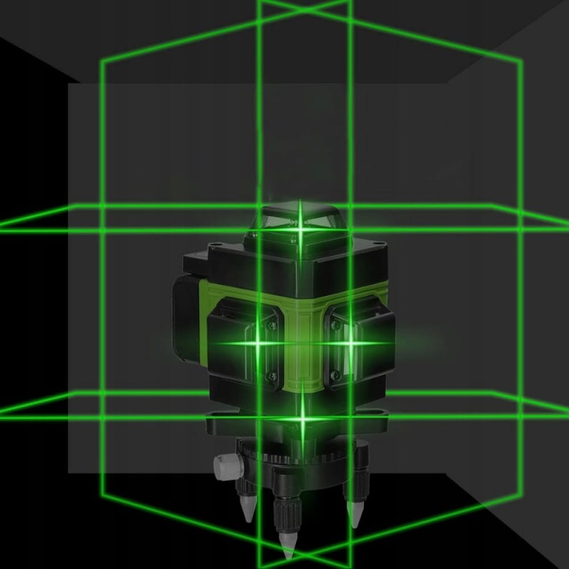 Poziomnica Laserowa Poziomica 4D 16 Linii Krzyżowa 360° Laser Zestaw Statyw