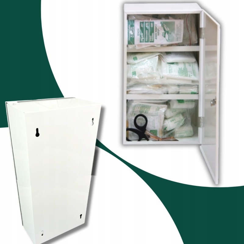 Apteczka Pierwszej Pomocy Apteczka Zakładowa Ścienna Stalowa DIN 13147 "50"