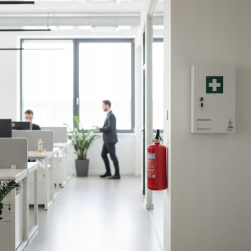 Apteczka Pierwszej Pomocy Apteczka Zakładowa Ścienna Stalowa DIN 13147 "40"