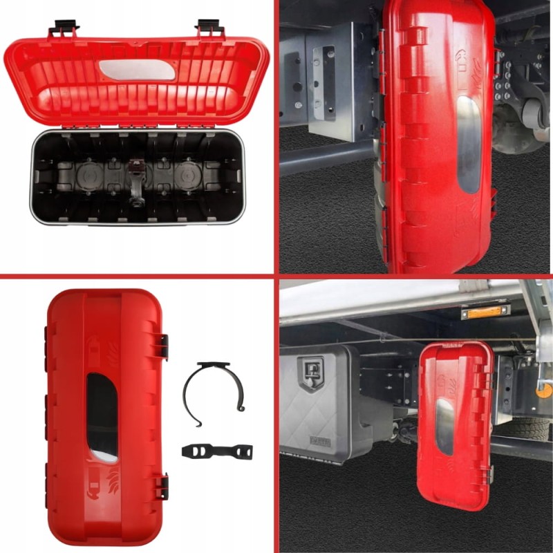 Skrzynka Szafka na gaśnicę 6kg STRIKE ABC Czerwona Pojemnik ADR Wielton TIR