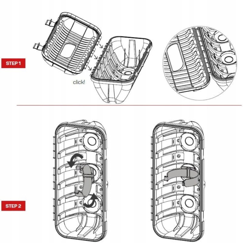 Skrzynka Szafka na gaśnicę 6kg STRIKE ABC Czerwona Pojemnik ADR Wielton TIR