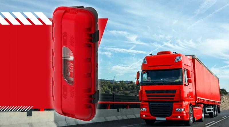 Skrzynka Szafka na gaśnicę 6kg STRIKE ABC Czerwona Pojemnik ADR Wielton TIR