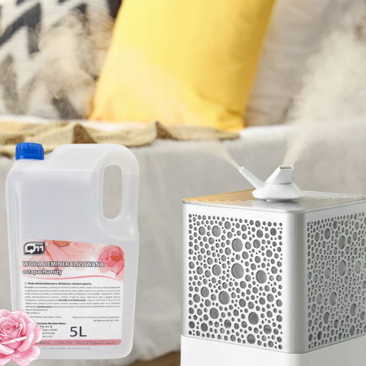 Woda Demineralizowana Różana 4x5L Zapachowa Do Żelazek Parownic Nawilżaczy