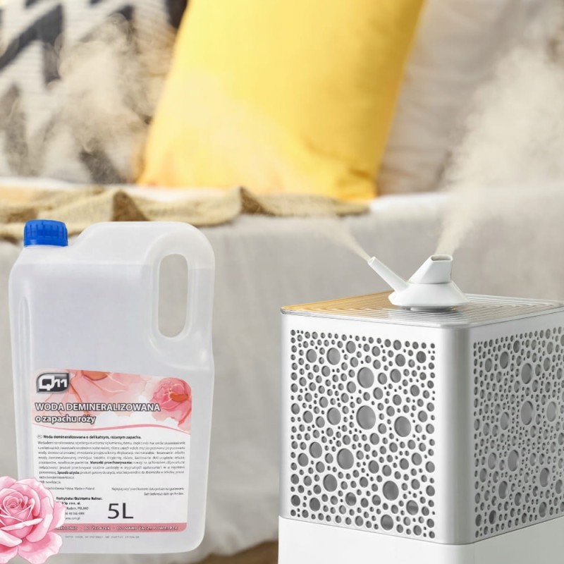 Woda Demineralizowana Różana 2x5L Zapachowa Do Żelazek Parownic Nawilżaczy