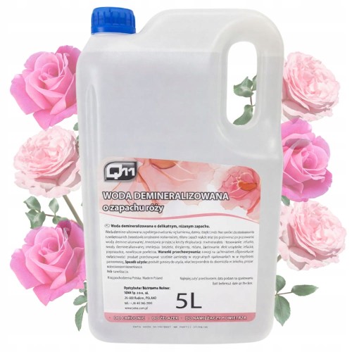 Woda Demineralizowana Różana 5L Zapachowa Do Żelazek Parownic Nawilżaczy