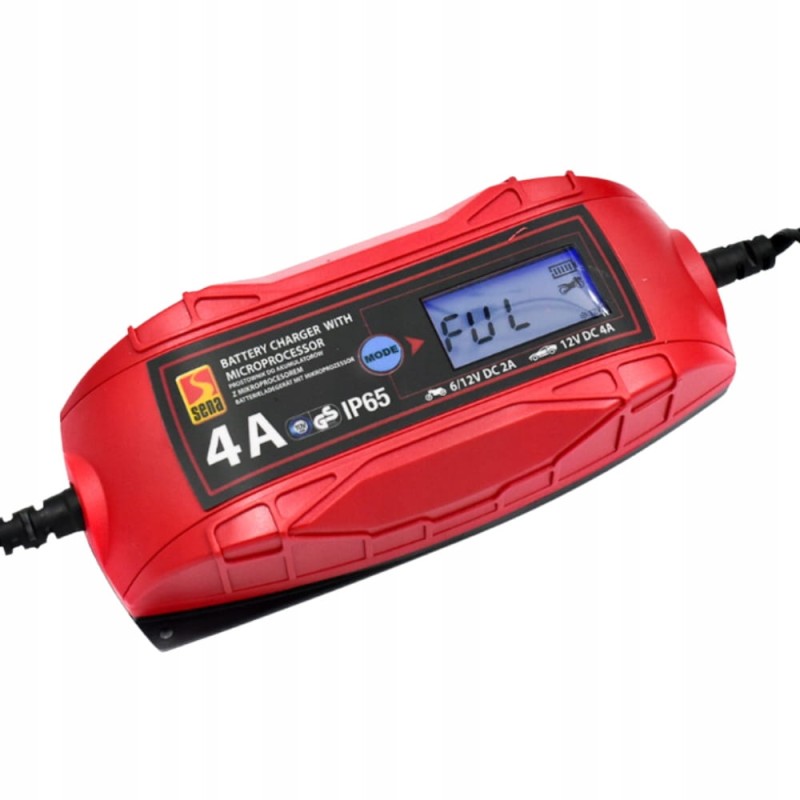 Ładowarka Prostownik Automatyczny Do Akumulatora 6V 12V 4A LCD IP65 CE TUV