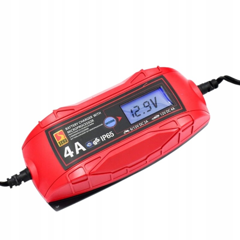 Ładowarka Prostownik Automatyczny Do Akumulatora 6V 12V 4A LCD IP65 CE TUV