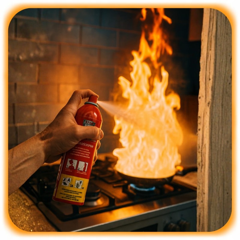 Spray Gaśniczy Domowy Gaśnica Pianowa Spray 500g A F ReinoldMax Fire 2029r.