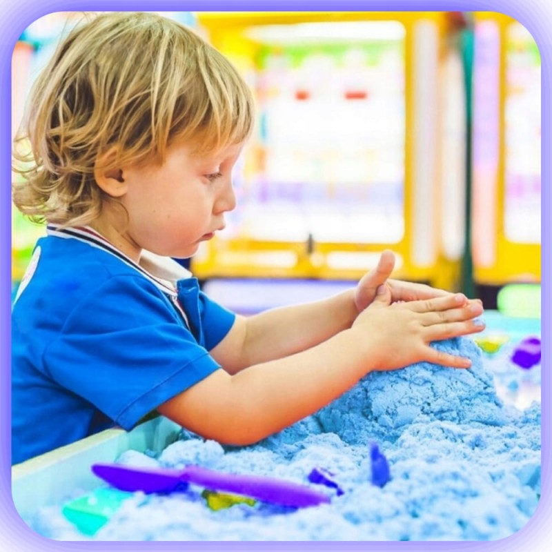 Piasek Kinetyczny zestaw 6kg Piaskownica Basen Foremki Zestaw Plastyczny