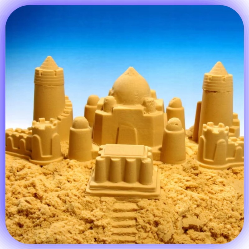 Piasek Kinetyczny zestaw 6kg Piaskownica Basen Foremki Zestaw Plastyczny