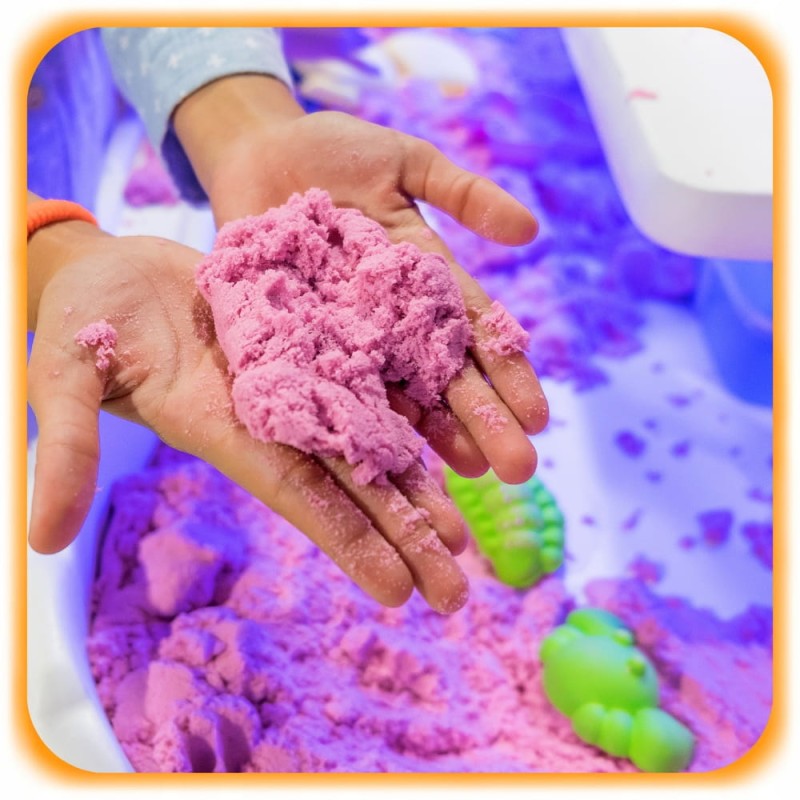 Piasek Kinetyczny 5KG Zestaw Piaskownica Basen Foremki Zestaw Plastyczny