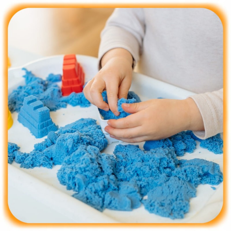 Piasek Kinetyczny 5KG Zestaw Piaskownica Basen Foremki Zestaw Plastyczny