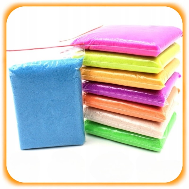 Piasek Kinetyczny 5KG Zestaw Piaskownica Basen Foremki Zestaw Plastyczny