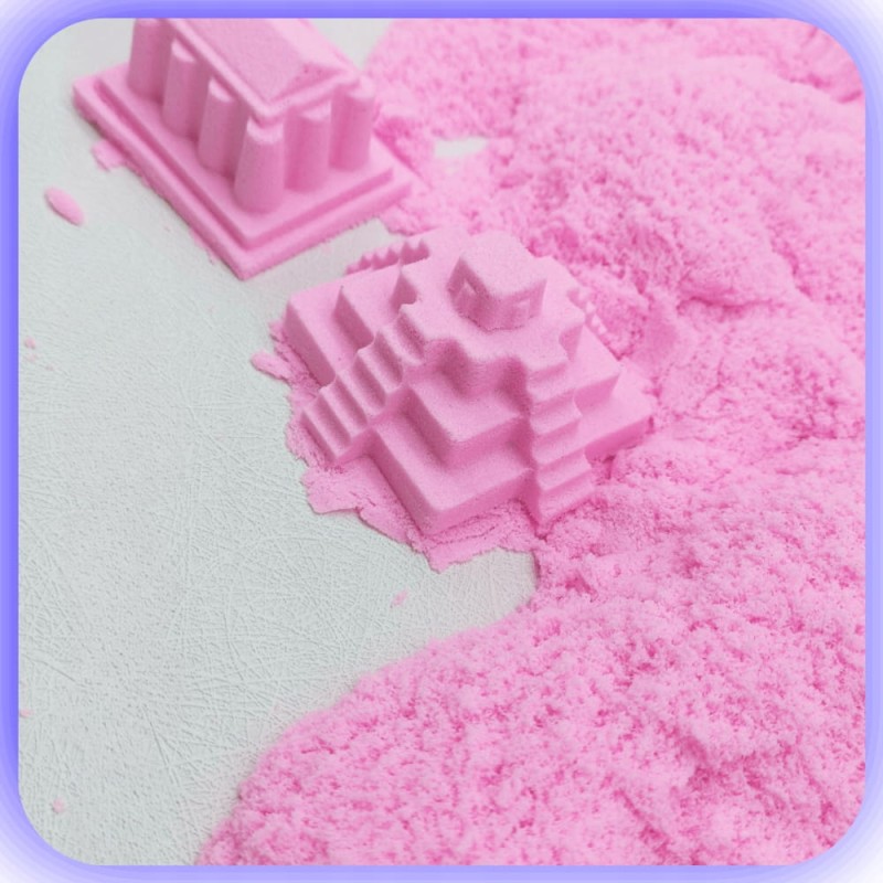 Piasek Kinetyczny zestaw 3KG Piaskownica Basen Foremki Zestaw Plastyczny