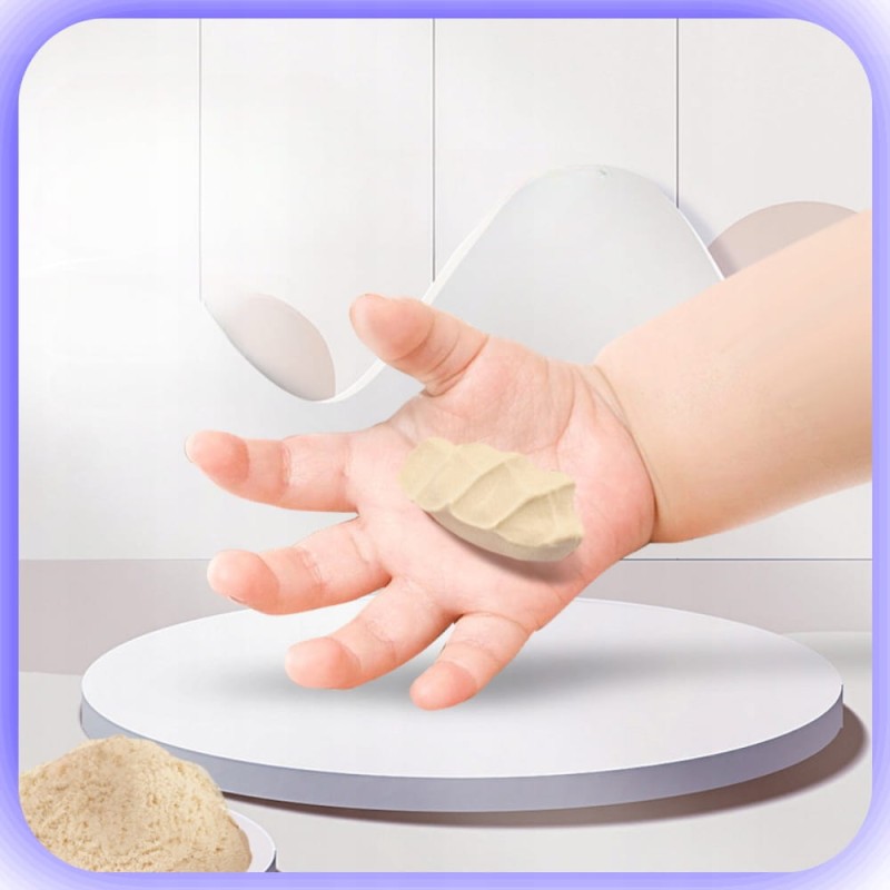 Piasek Kinetyczny zestaw 3KG Piaskownica Basen Foremki Zestaw Plastyczny