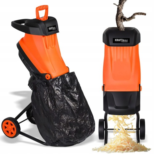 ROZDRABNIACZ ELEKTRYCZNY GŁADKOLUFOWY RĘBAK DO GAŁĘZI 3500 W WYDAJNY 45mm