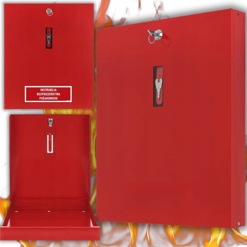 Szafka Metalowa Skrzynka Na Instrukcję Bezpieczeństwa Pożarowego Na Kluczyk