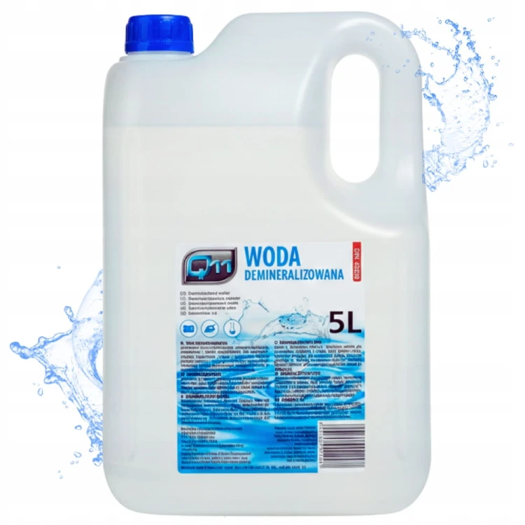 Woda Demineralizowana 5L Destylowana najwyższa czystość Premium do żelazka
