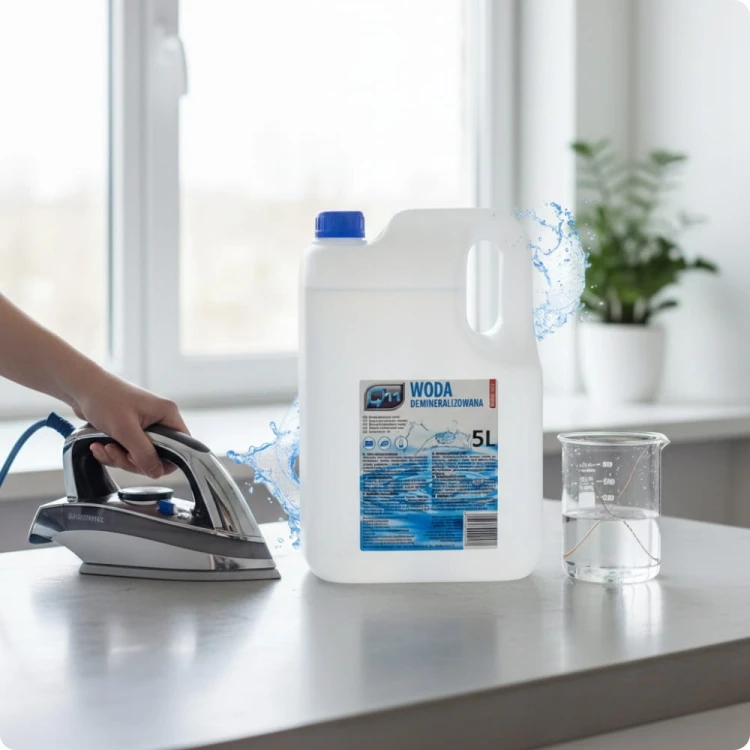 Woda Demineralizowana 5L Destylowana najwyższa czystość Premium do żelazka