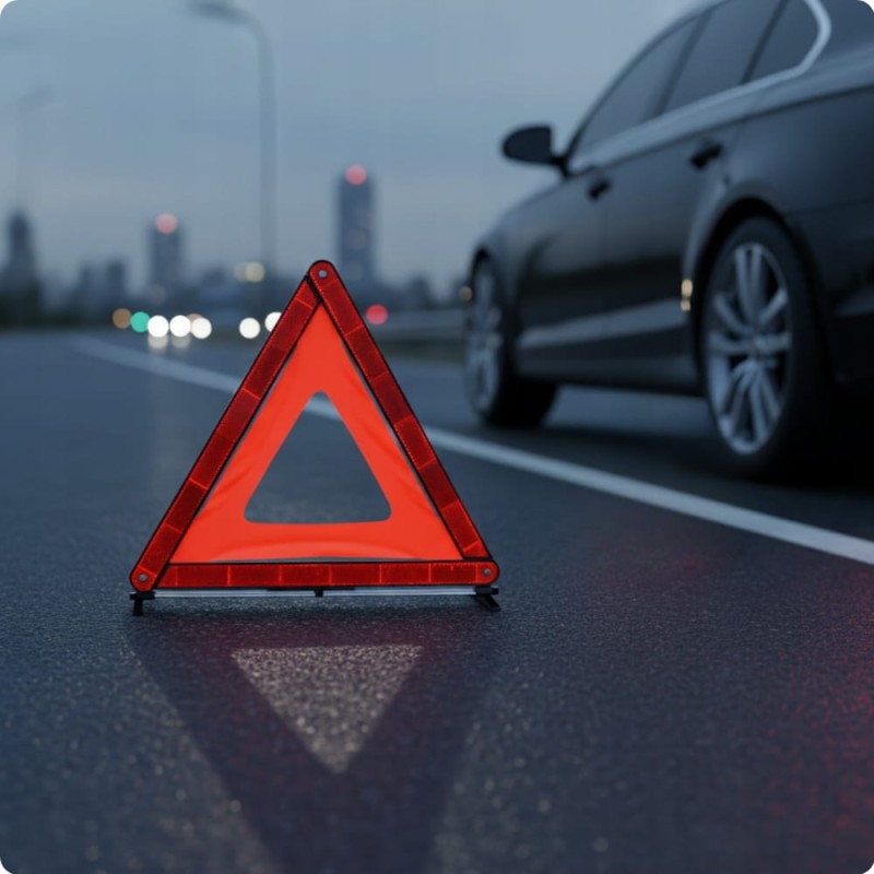 Zestaw do auta Gaśnica 1kg 2026r Trójkąt Apteczka DIN13164 Kamizelka żółta