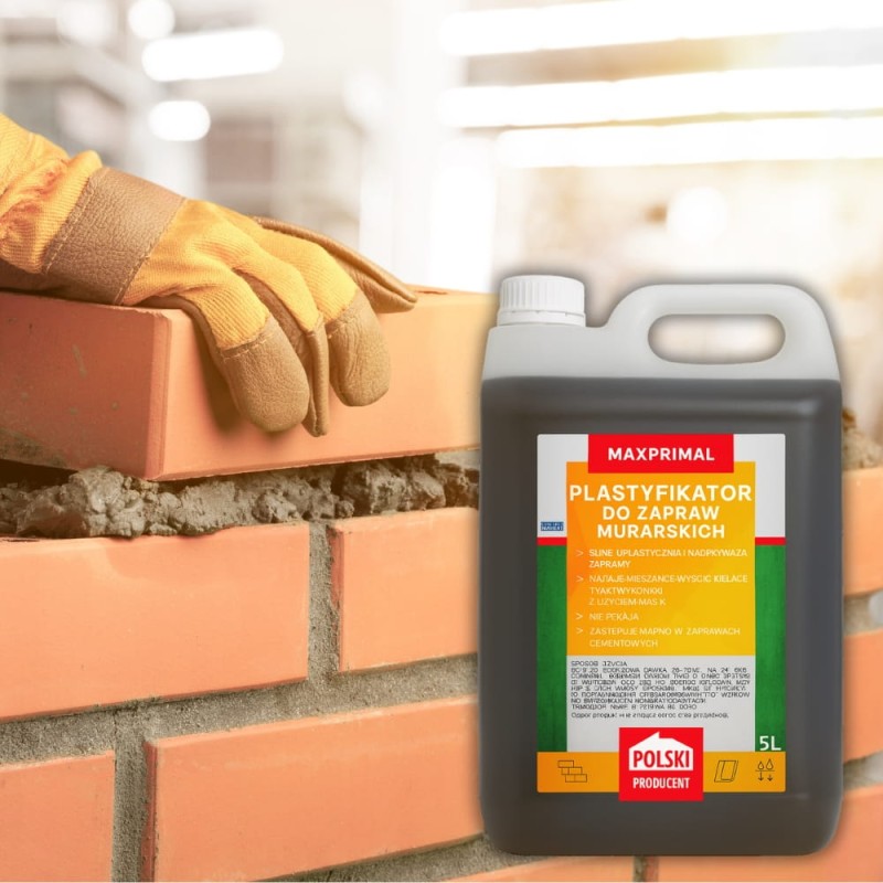 Plastyfikator Do do Zapraw Murarskich i Tynkarskich 5L Poprawia Właściwości