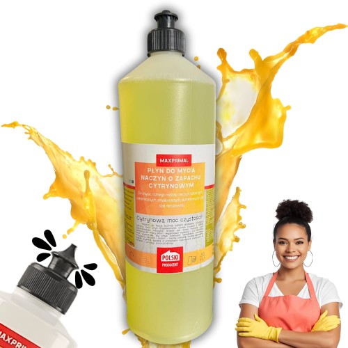 Płyn do Mycia Naczyń 1000 ml Cytrynowy 1L Dozownik