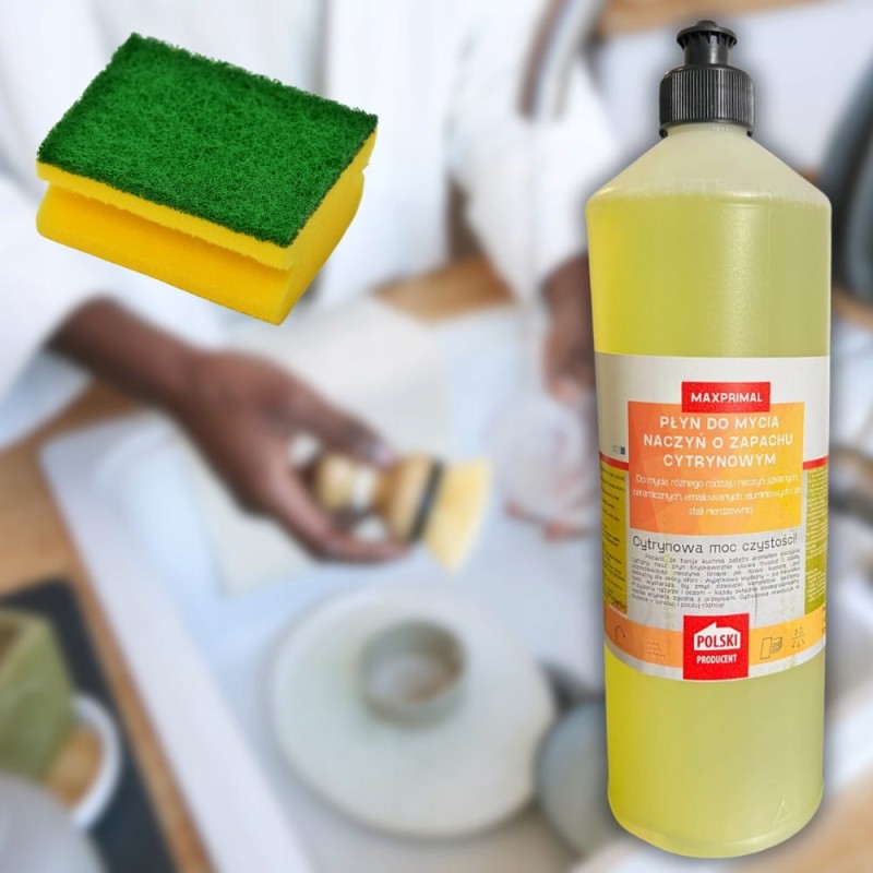 Płyn do Mycia Naczyń 1000 ml Cytrynowy 1L Dozownik