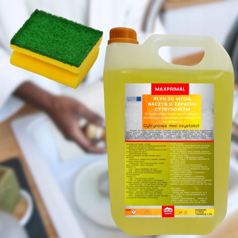 Płyn do Mycia Naczyń 5000 ml Cytrynowy 5L
