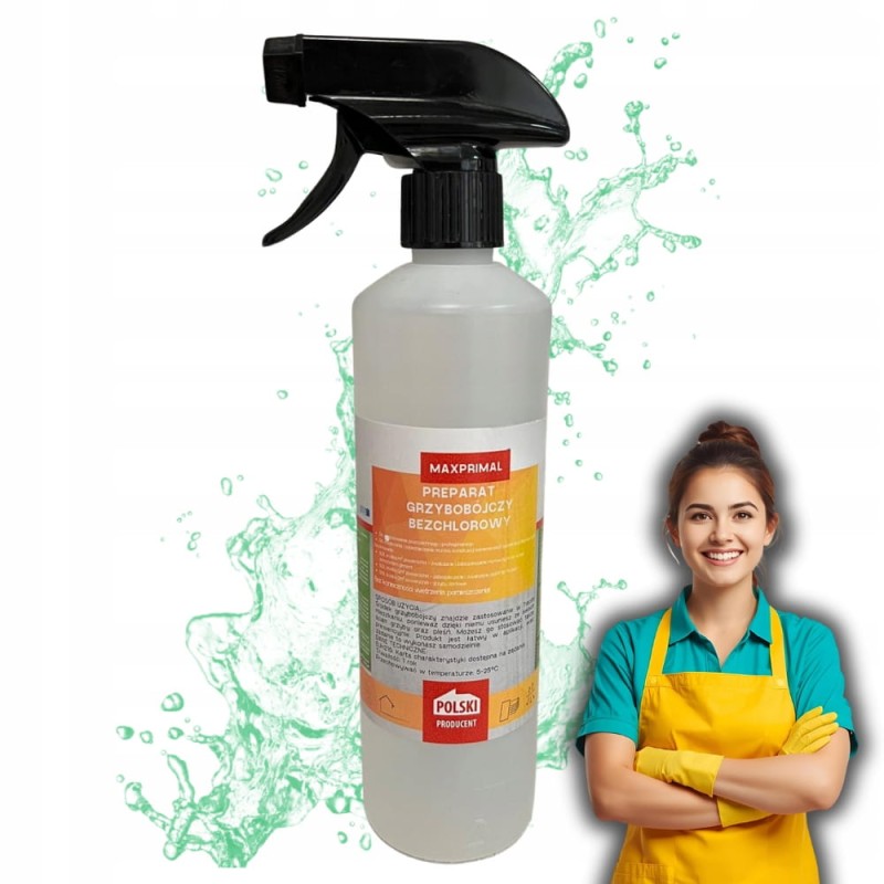 Płyn Środek do Usuwania Pleśni Grzyba Pleśń Czarne Osady Bezchlorowy 500ml