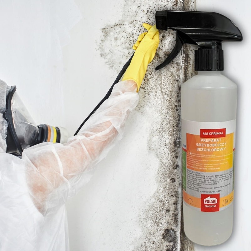 Płyn Środek do Usuwania Pleśni Grzyba Pleśń Czarne Osady Bezchlorowy 500ml