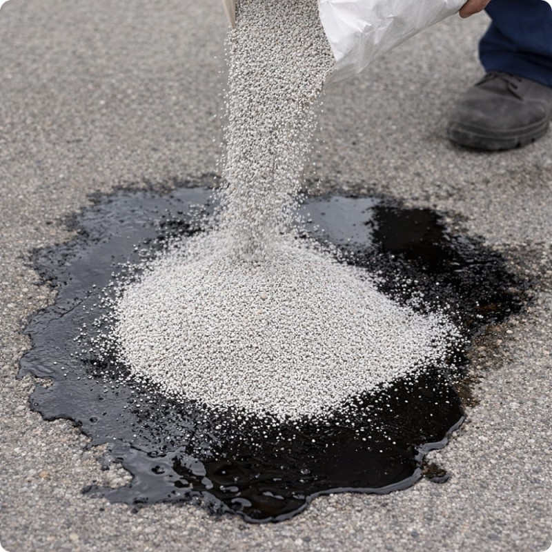 Uniwersalny Mineralny Sypki Sorbent do oleju Worek 25kg Ziarnistość 1-2,5mm