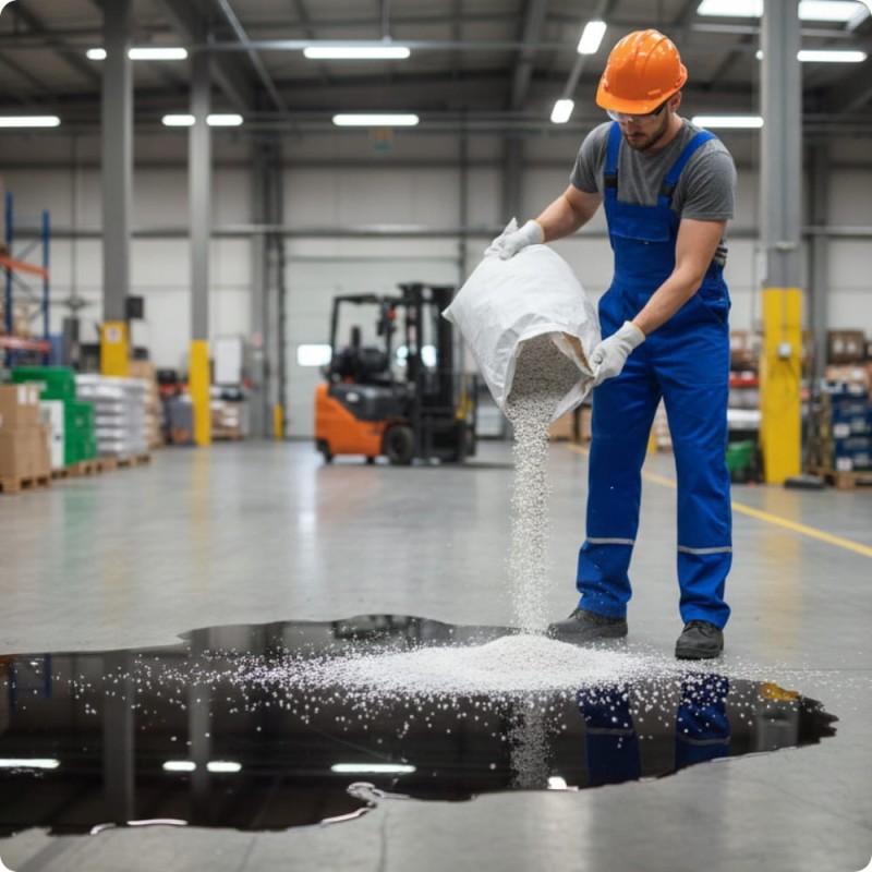 Uniwersalny Mineralny Sypki Sorbent do oleju Worek 25kg Ziarnistość 1-2,5mm