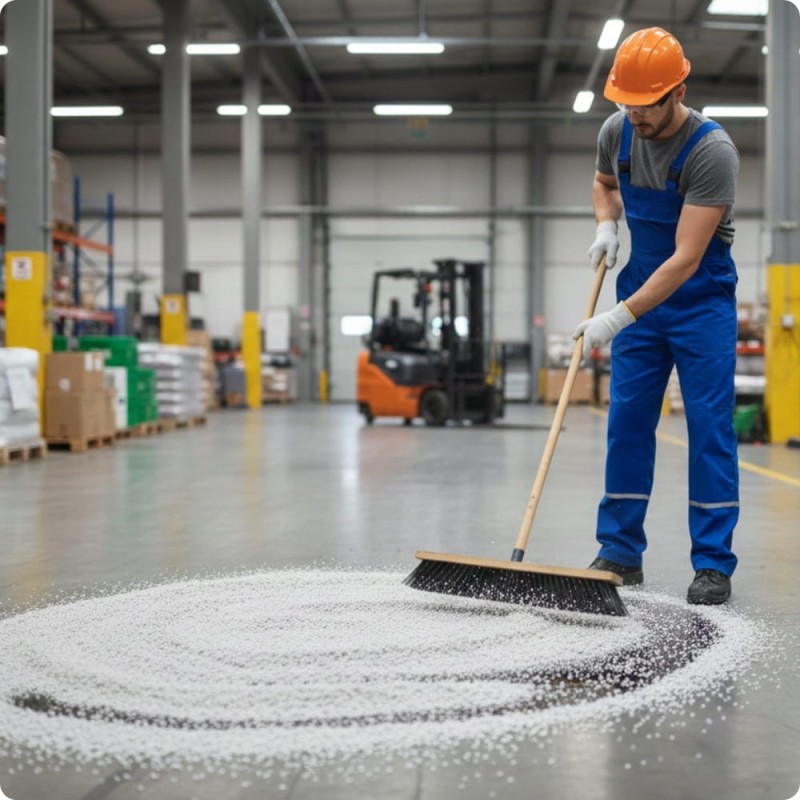 Uniwersalny Mineralny Sypki Sorbent do oleju Worek 25kg Ziarnistość 1-2,5mm