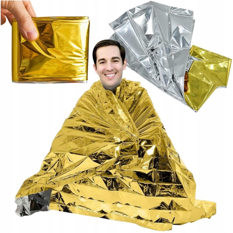 Koc Ratunkowy Termiczny 160x210cm NRC Folia Termoizolacyjna Mata Życia